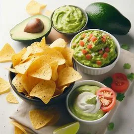 chipotle chips and guac, chipotle guacamole, chipotle tortilla chips, guac and chips combo, fresh avocado dip, chipotle sides, creamy chipotle guac, chipotle snack items, guacamole and chips bowl, chipotle dipping sauce.