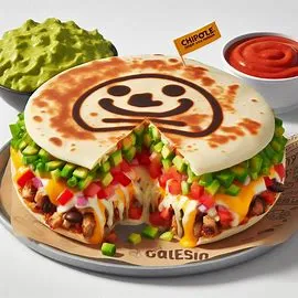 Chipotle Kids Quesadilla with melted cheese inside a soft tortilla, cut into kid-friendly triangles.