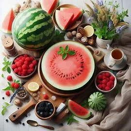 Chipotle Organic Watermelon, fresh fruit snack, healthy Chipotle side, organic fruit bowl, summer fruit Chipotle, USDA organic watermelon, vegan side dish, low calorie Chipotle snack, Chipotle seasonal menu, watermelon chunks Chipotle.