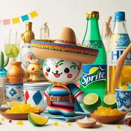 Glass bottle of Mexican Sprite with natural cane sugar.

