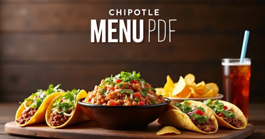CHipotle pdf menu, chipotle menu pdf, chipotle resturant menu, chipotle all menu